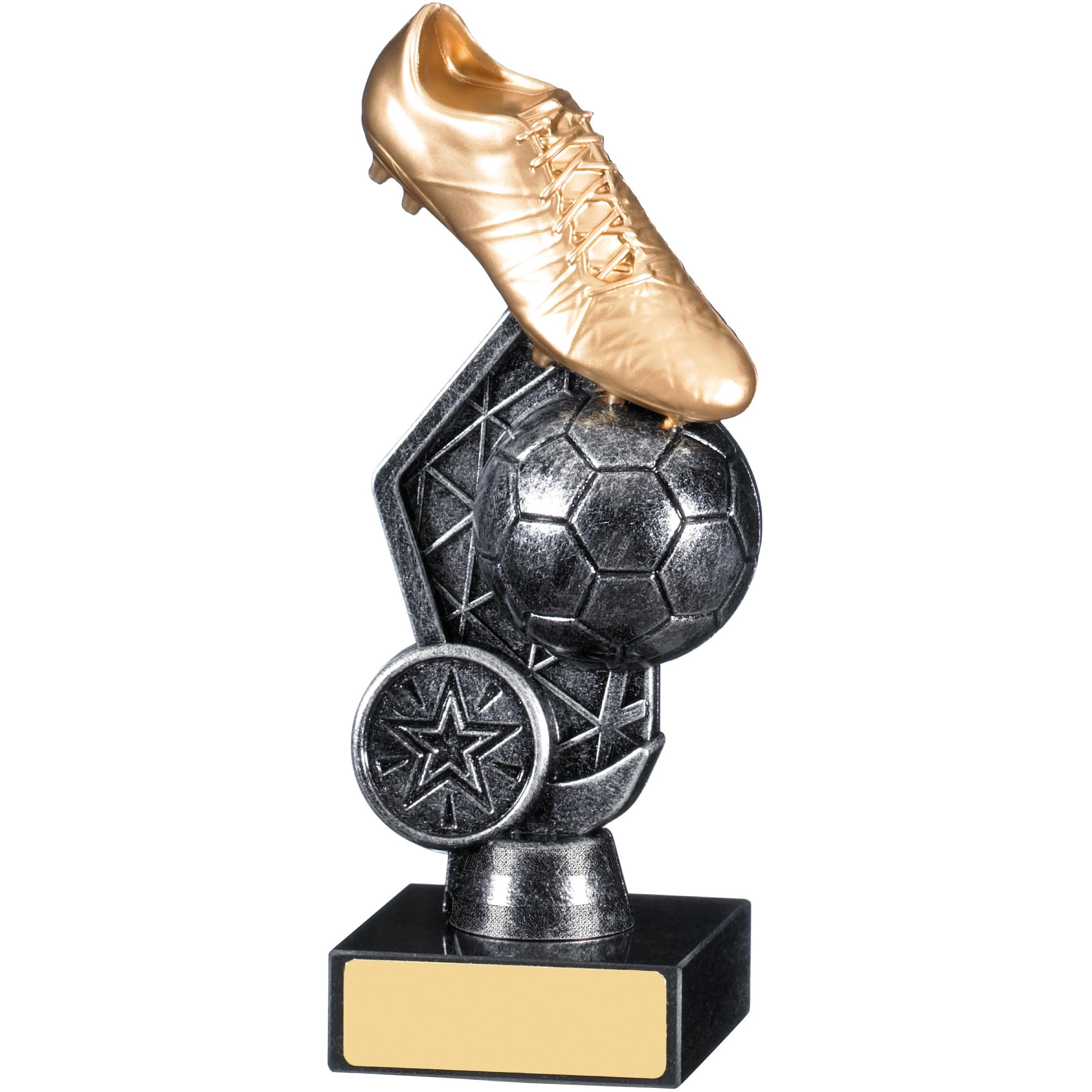 Football Boot Ball Trophy (Gold/Silver)