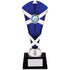 Criss Cross Silver and Blue Plastic Trophy Cup