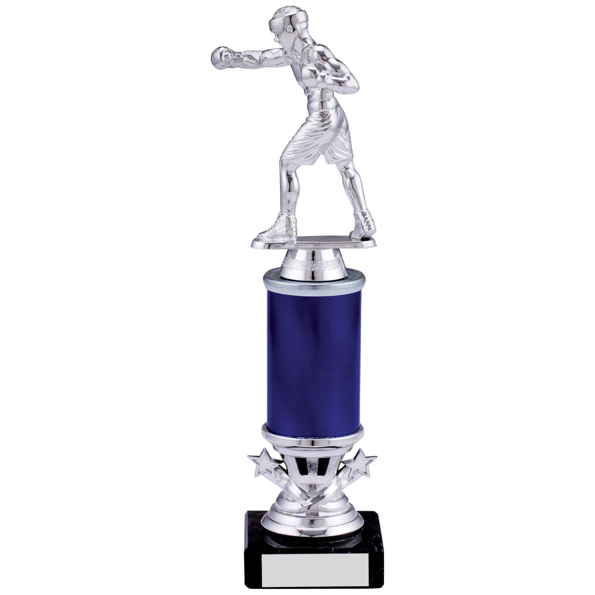 Silver Boxing Blue Tube Trophy