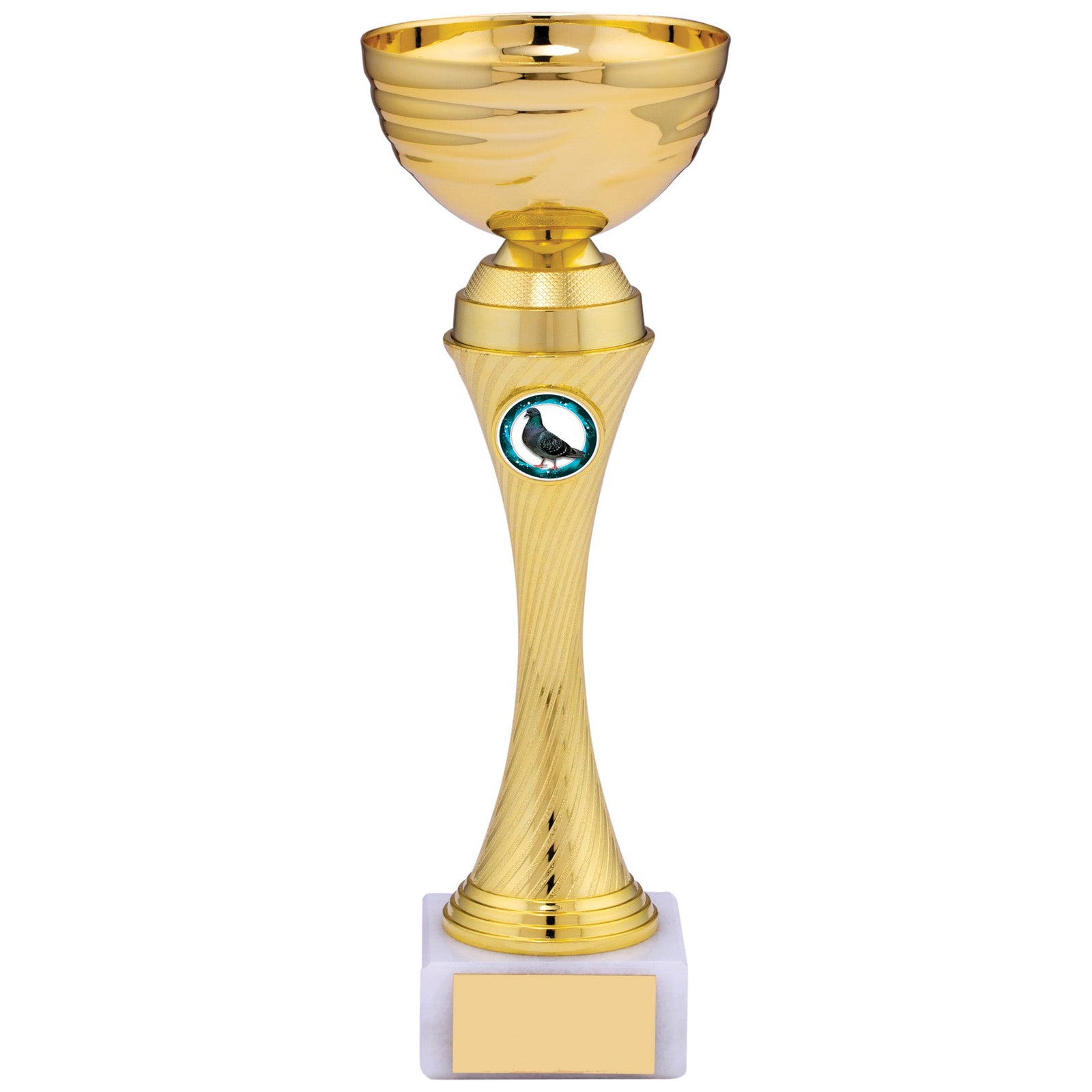 Gold Trophy Cup with Twist Pattern Stem