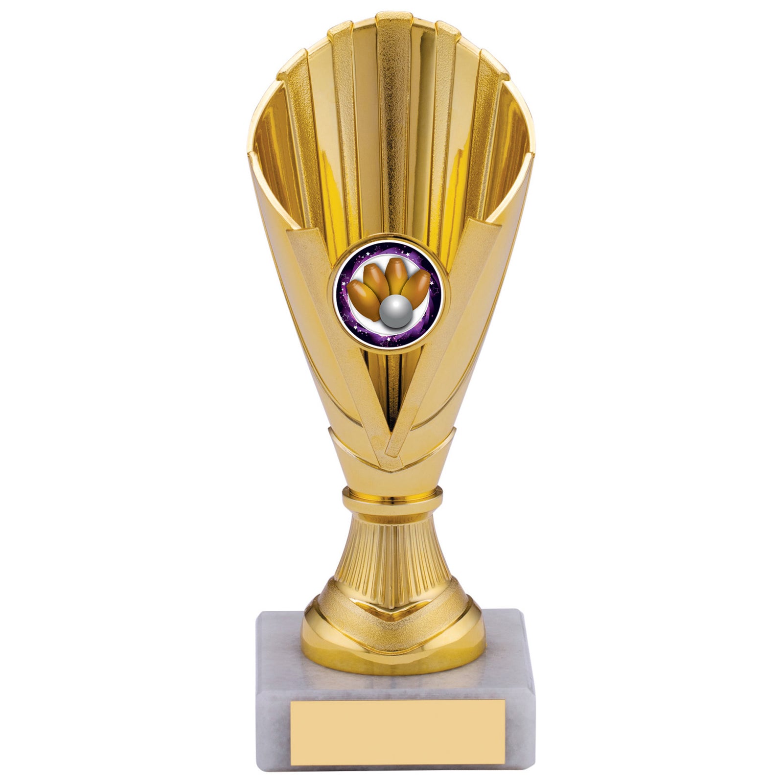 Gold Cone Plastic Trophy Cup on Marble Base