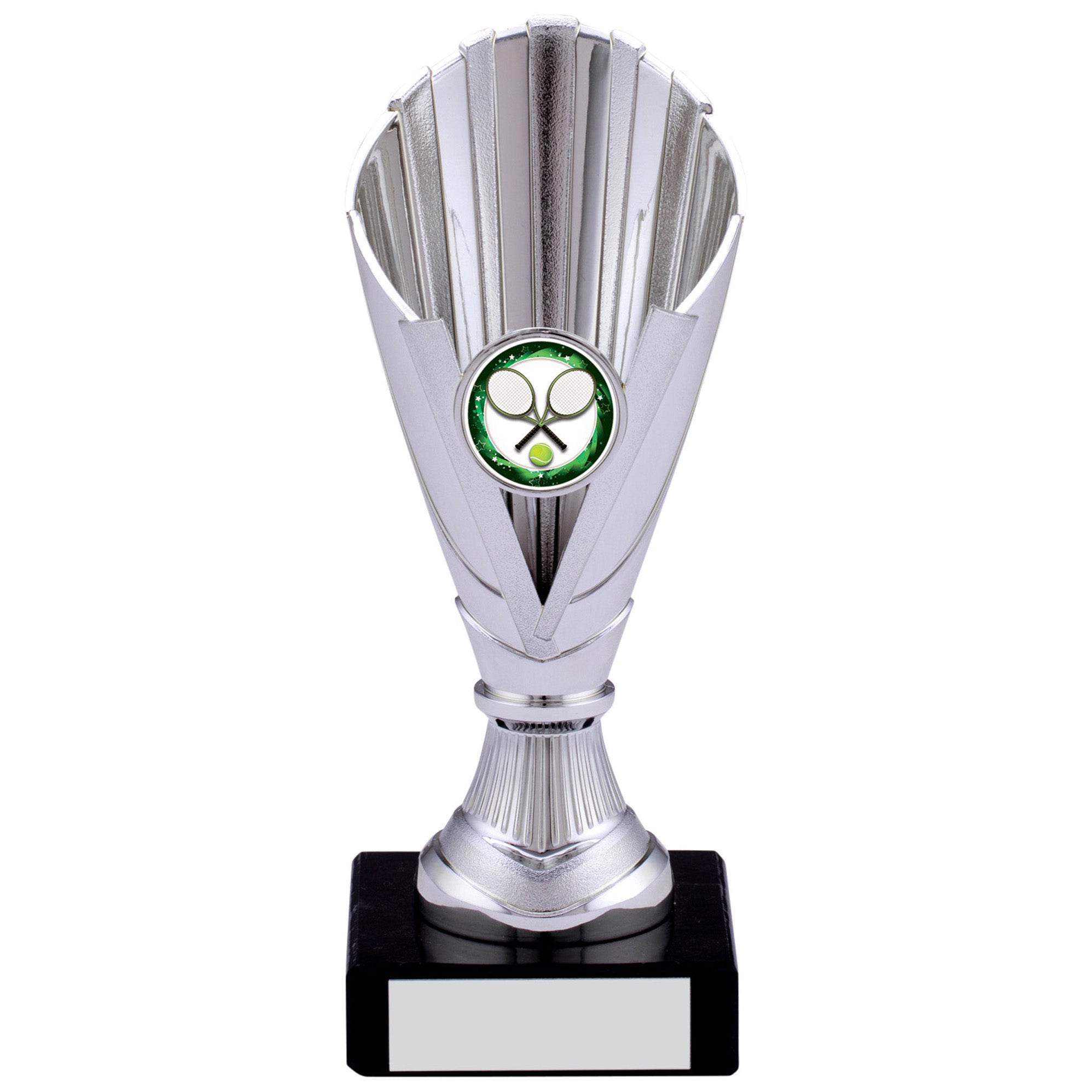 Silver Cone Plastic Trophy Cup on Marble Base