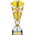 Criss Cross Plastic Trophy Cup - Gold and Silver