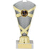 Criss Cross Plastic Trophy Cup - Gold and Grey