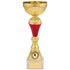 Gold Trophy Cup with Red Stem on Marble Base