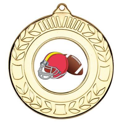 American Football Gold Laurel 50mm Medal