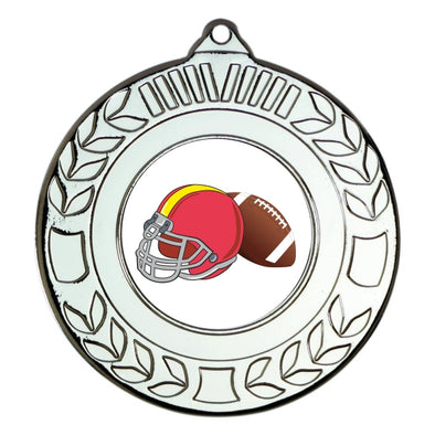American Football Silver Laurel 50mm Medal
