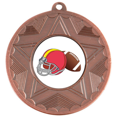 American Football Bronze Star 50mm Medal