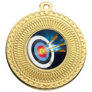 Archery Gold Swirl 50mm Medal