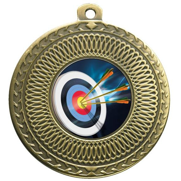 Archery Bronze Swirl 50mm Medal