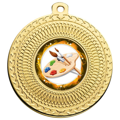 Art Gold Swirl 50mm Medal