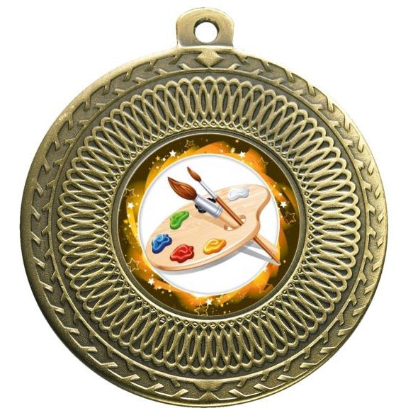 Art Bronze Swirl 50mm Medal