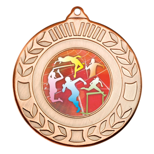 Athletics Female Bronze Laurel 50mm Medal