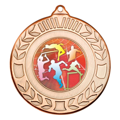 Athletics Male Bronze Laurel 50mm Medal