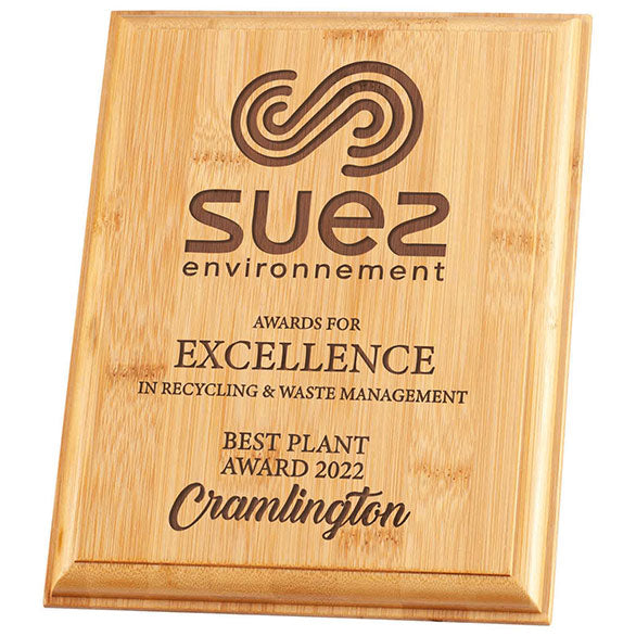 Engraved Bamboo Gaia Plaque Trophy