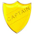 School Shield Badge (Captain) - Yellow 1.25in