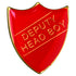 School Shield Badge (Deputy Head Boy) - Red 1.25in