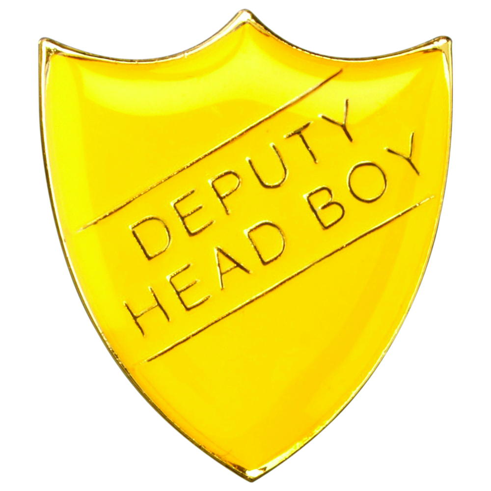 School Shield Badge (Deputy Head Boy) - Yellow 1.25in