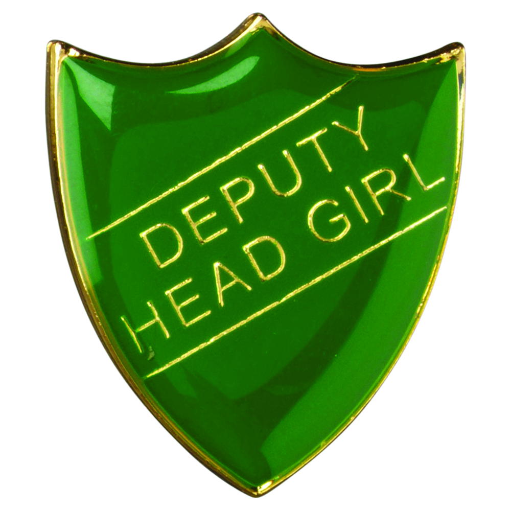 School Shield Badge (Deputy Head Girl) - Green 1.25in