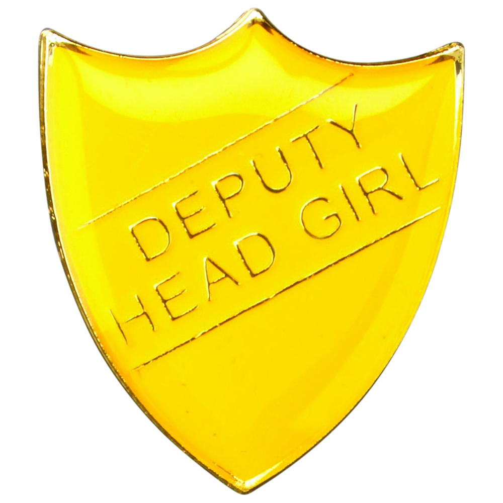 School Shield Badge (Deputy Head Girl) - Yellow 1.25in