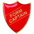 School Shield Badge (Form Captain) - Red 1.25in