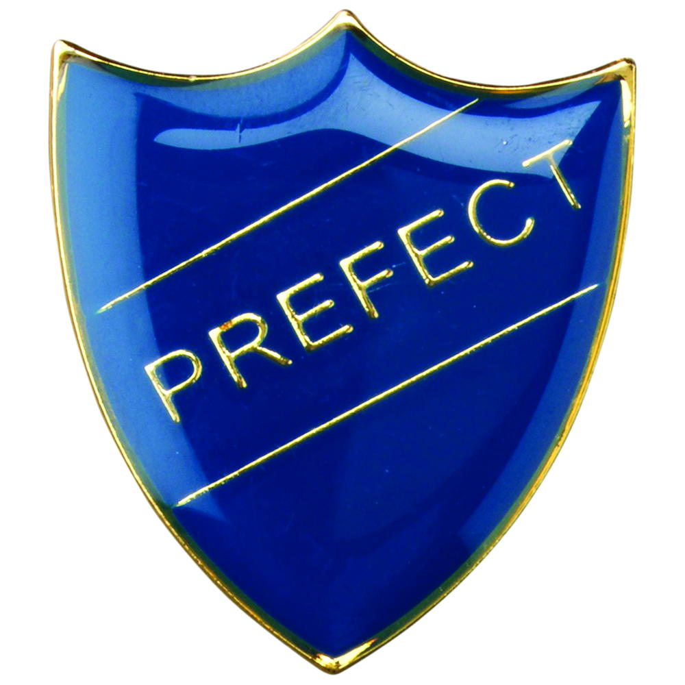 School Shield Badge (Prefect) - Blue 1.25in