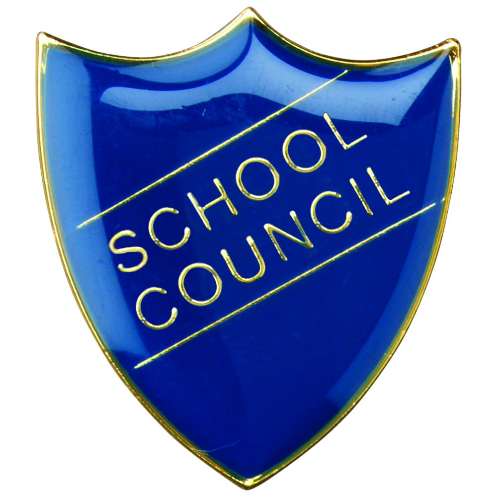 School Shield Badge (School Council) - Blue 1.25in