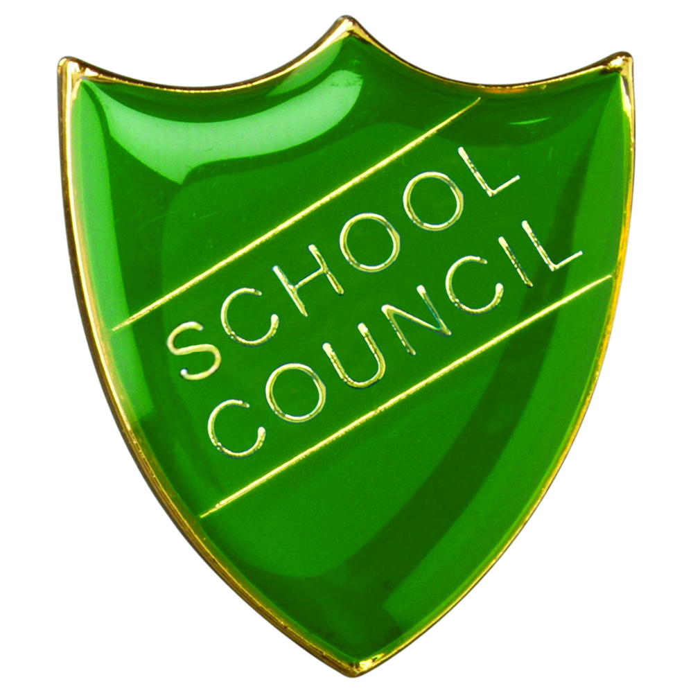 School Shield Badge (School Council) - Green 1.25in