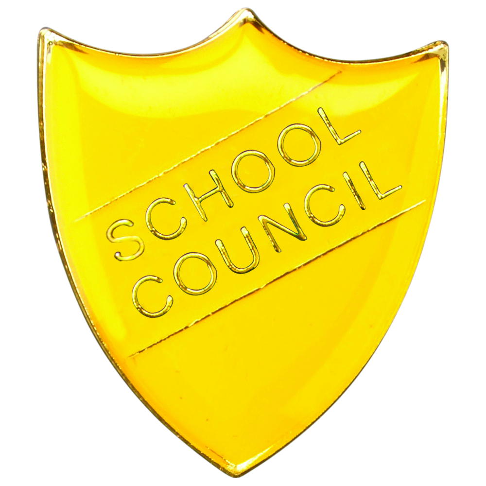 School Shield Badge (School Council) - Yellow 1.25in