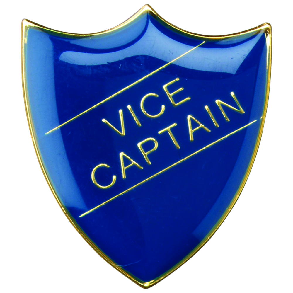 School Shield Badge (Vice Captain) - Blue 1.25in