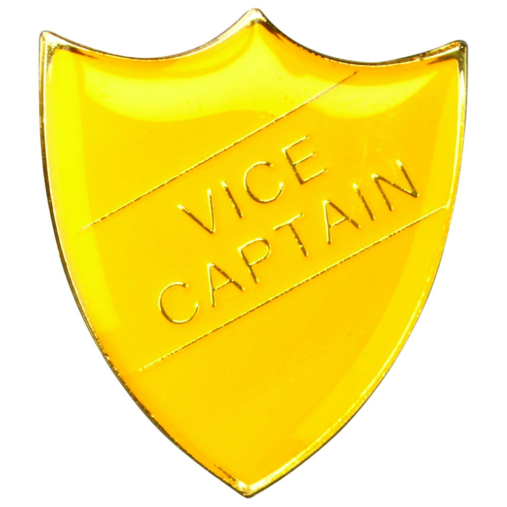 School Shield Badge (Vice Captain) - Yellow 1.25in