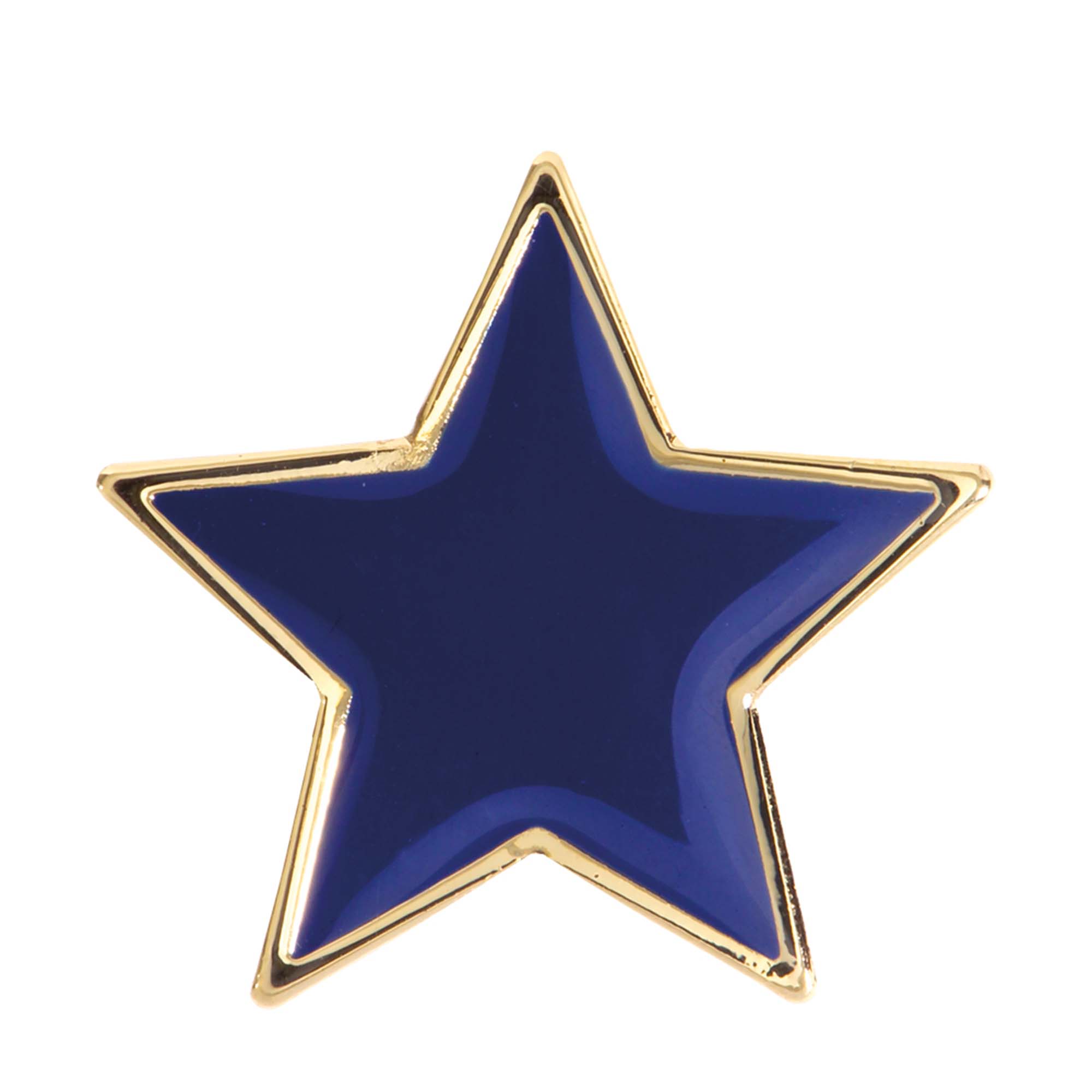 Blue Star Pin Badge 25mm