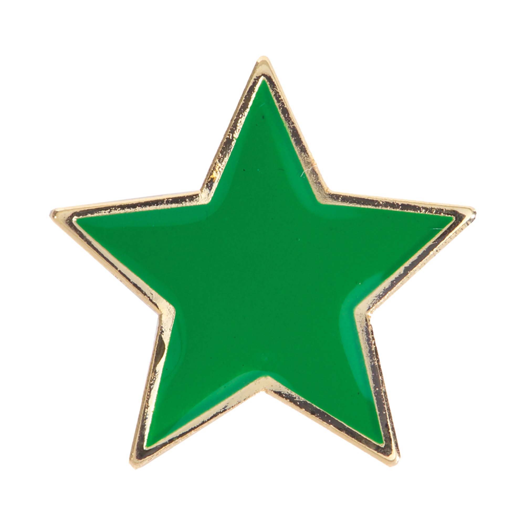 Green Star Pin Badge 25mm