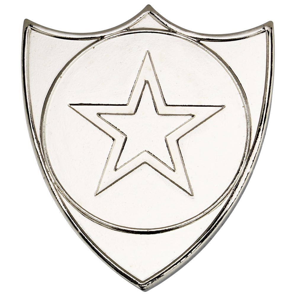 Shield Badge (1in Centre) - Gold - 1.5in