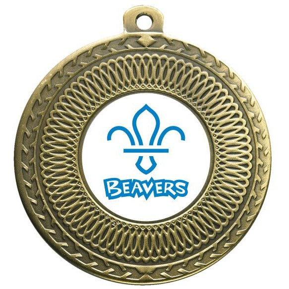 Beavers Bronze Swirl 50mm Medal
