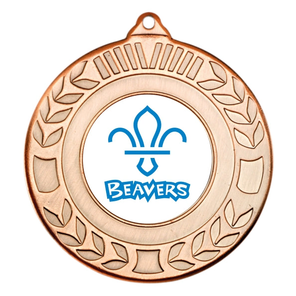 Beavers Bronze Laurel 50mm Medal