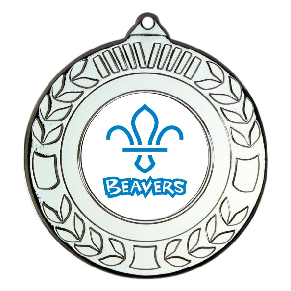 Beavers Silver Laurel 50mm Medal