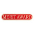 Red Merit Enamel Bar School Badge