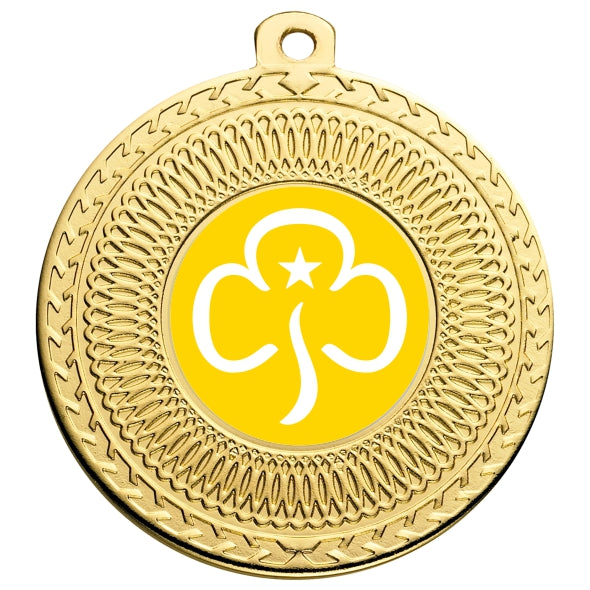 Brownies Gold Swirl 50mm Medal