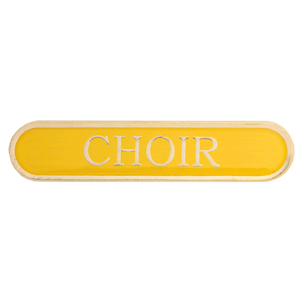 Yellow Choir Enamel Bar School Badge