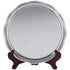Silver Plated Wire Mounted Gadroon Salver With Feet - inc. Satin Lined Wooden Presentation Case and Stand