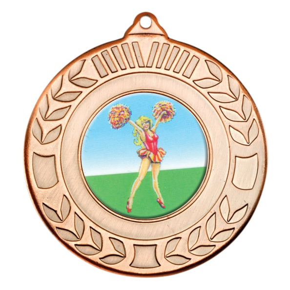 Cheerleading Bronze Laurel 50mm Medal