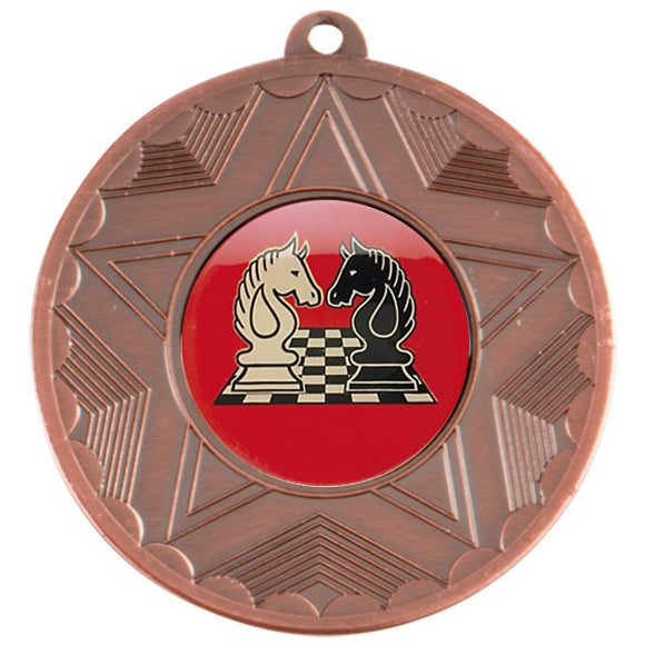 Chess Bronze Star 50mm Medal