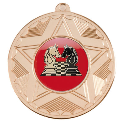 Chess Gold Star 50mm Medal