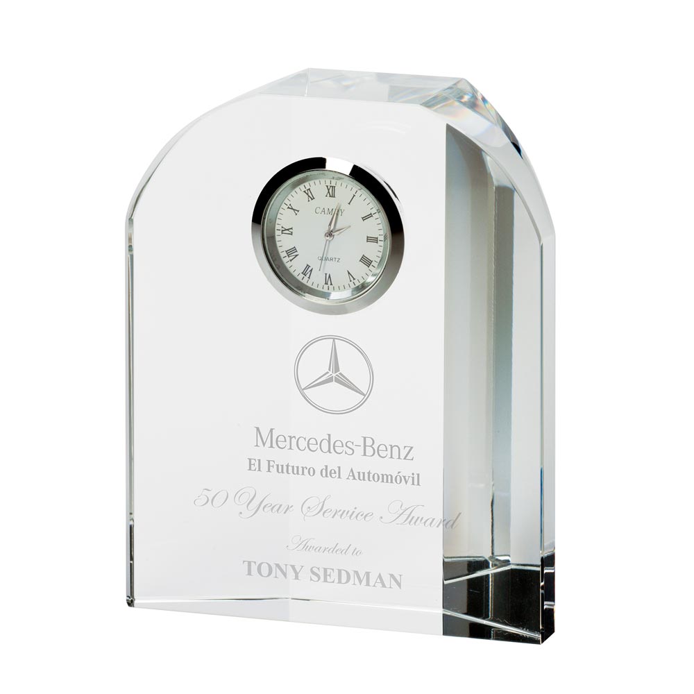 Prestige Crystal Clock Award 120mm