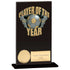 Euphoria Football Hero Player of the Year Glass Award - Jet Black