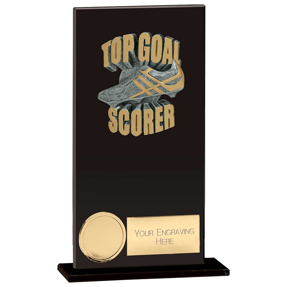 Euphoria Football Hero Top Goal Scorer Glass Award - Jet Black