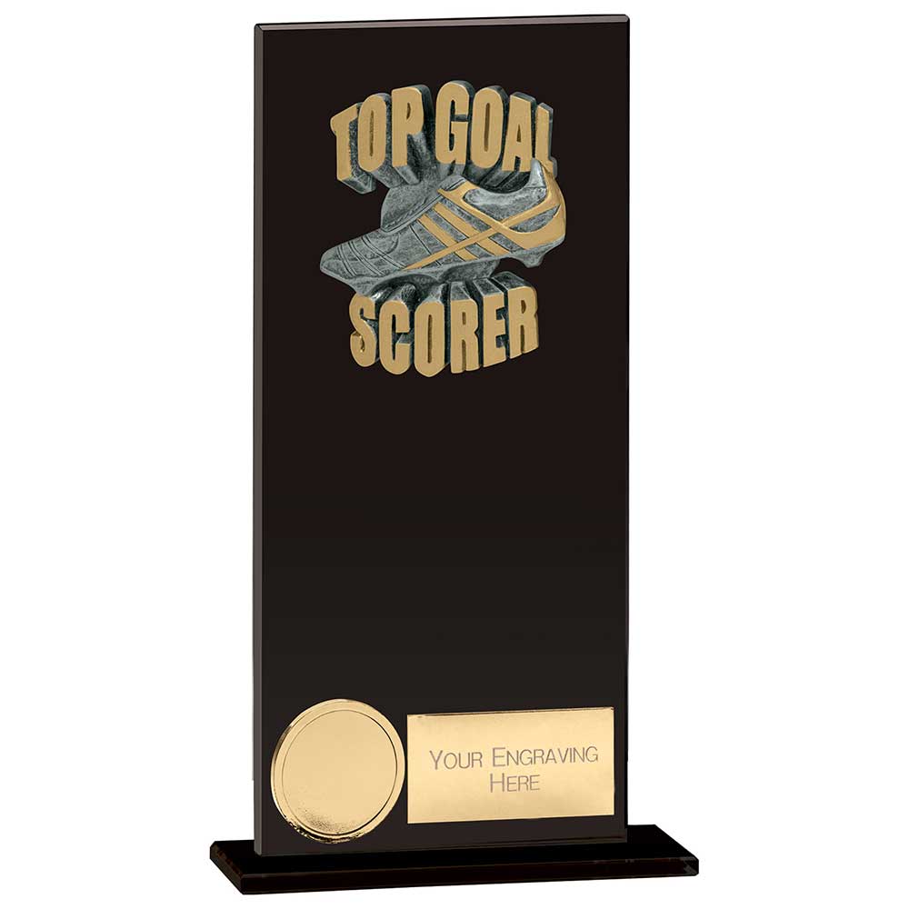 Euphoria Football Hero Top Goal Scorer Glass Award - Jet Black