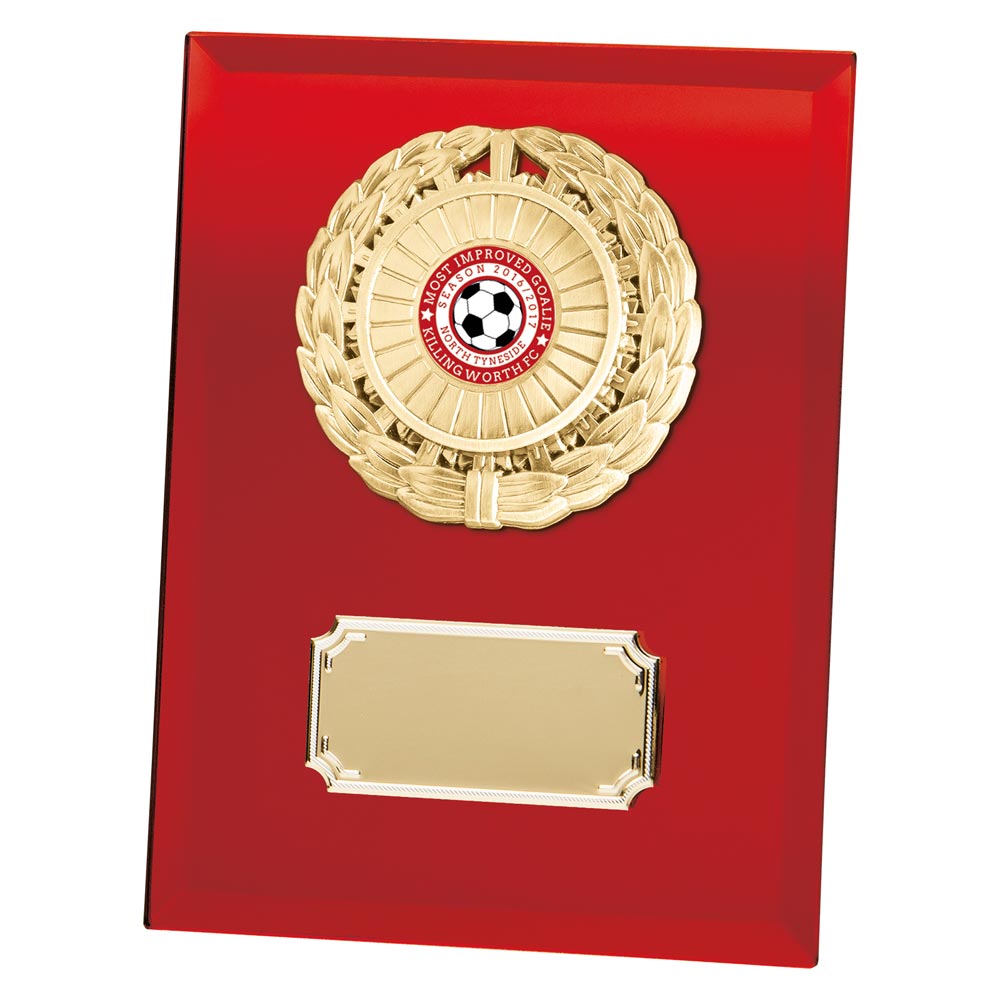 Mirage Multi-Sport Mirror Plaque Award (Red)