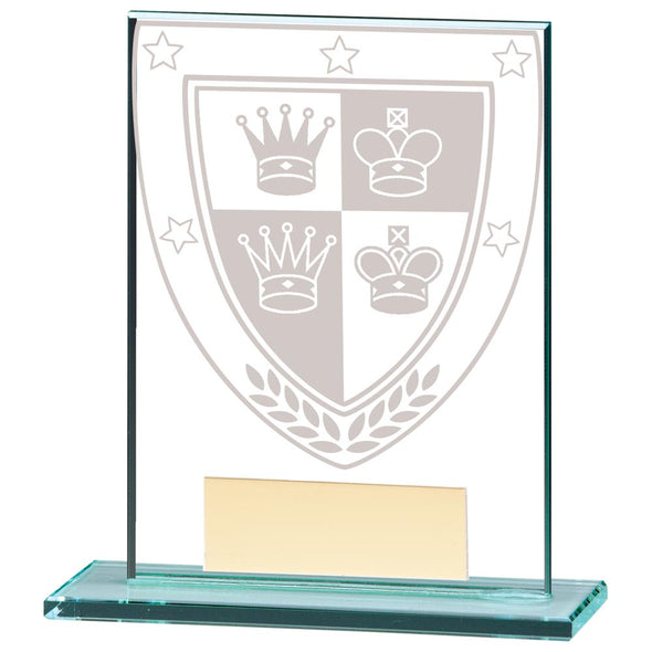 Millennium Chess Jade Glass Award 110mm